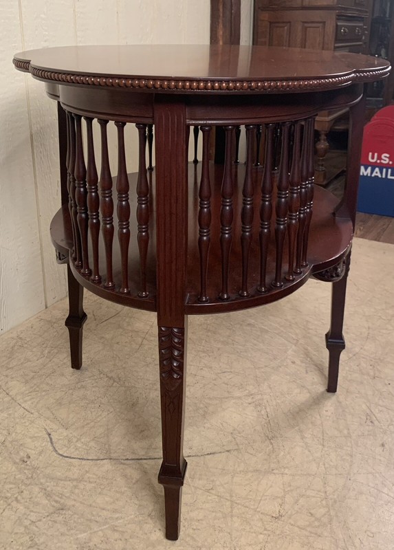Antique Mahogany Shaped Lamp Table gallery