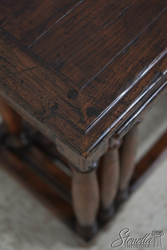 72043: GUY CHADDOCK Jacobean Distressed Oak Nesting Tables gallery
