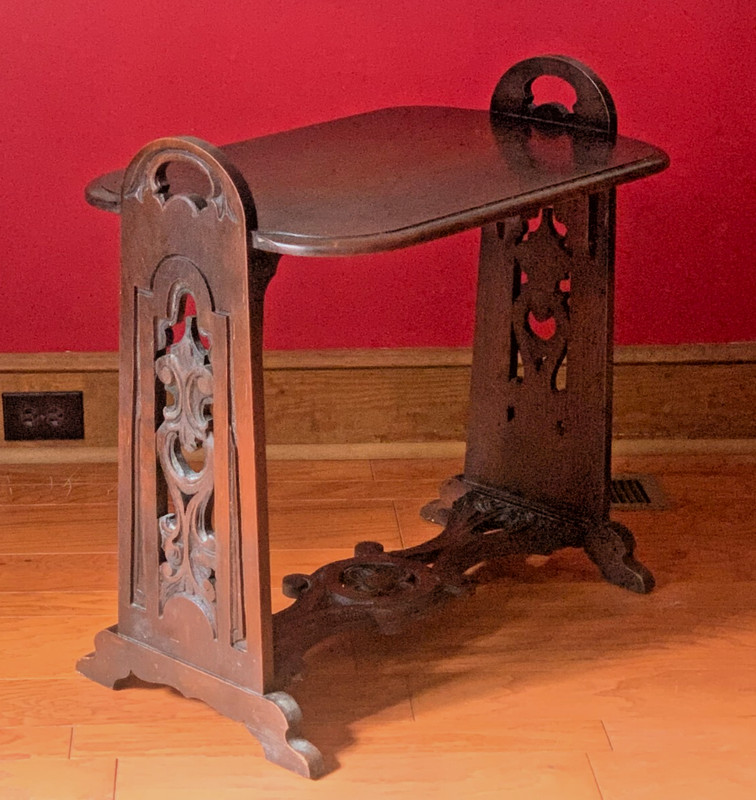 ANTIQUE LIFETIME FURNITURE Michigan OAK JACOBEAN TRESTLE TABLE Local Pickup NC
