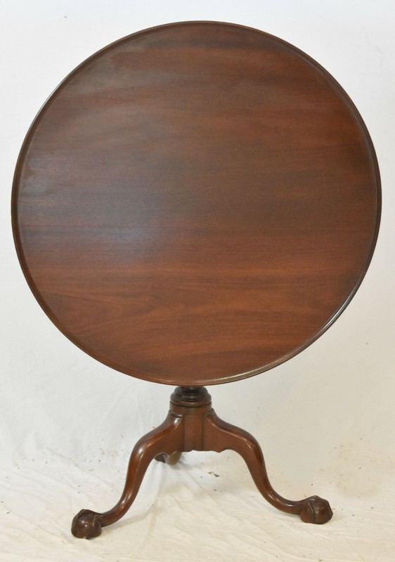 KITTINGER Williamsburg Mahogany Tilt Top Table Tea Table CW 70 Claw and Ball gallery