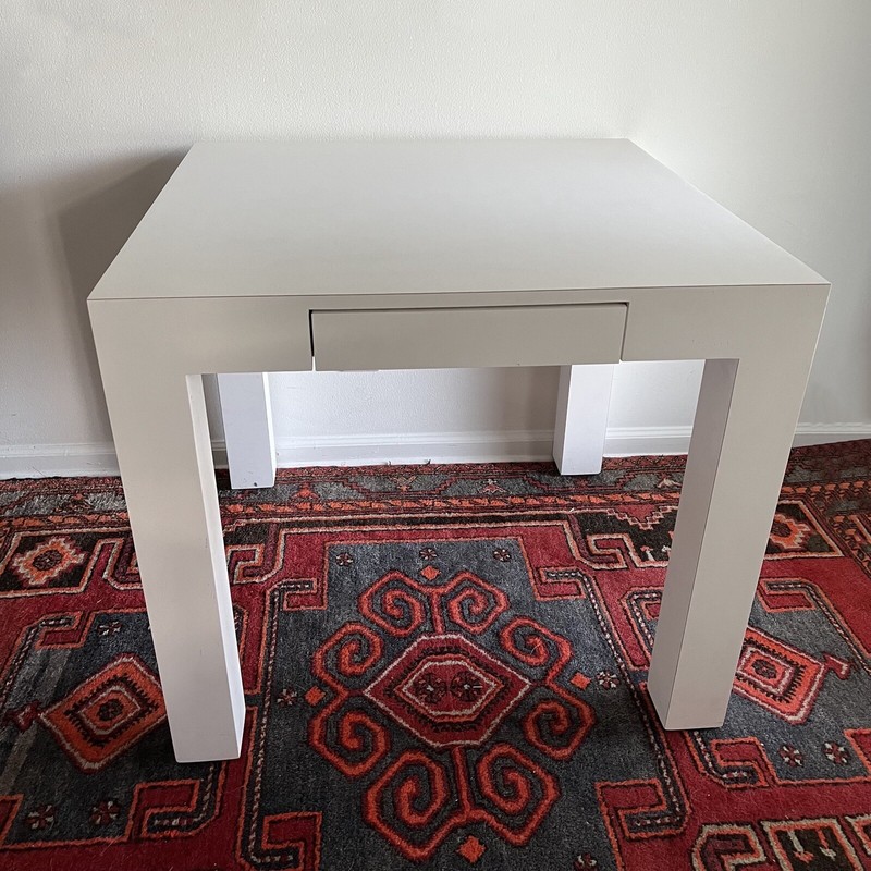 Vintage Parsons Game Table Desk 1980s Laminate Postmodern gallery