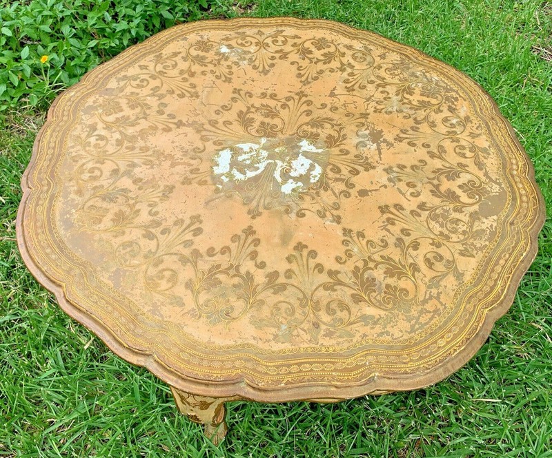 Vintage Italian Florentine Coffee Cocktail Table