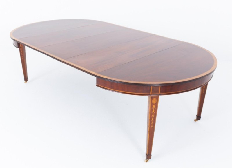 Sheraton Dining Table Mahogany Extending 12 Seater 1880