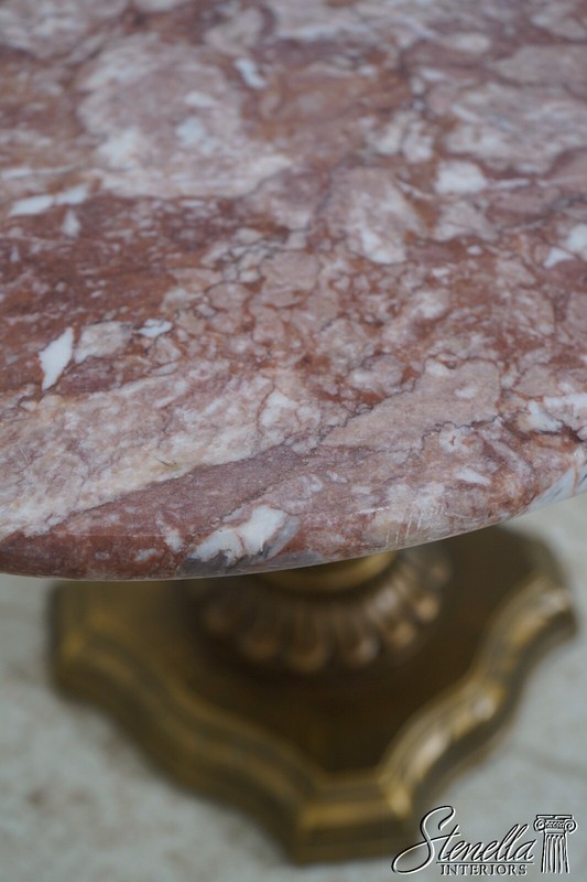 67239: Pair Italian Style Oval Marble Top Occasional Tables gallery