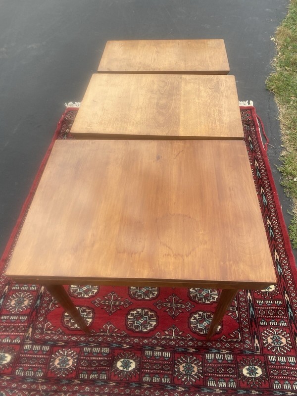 Free Ship/ 1960s Mid Century Modern Conant Ball 3 Nesting Tables by Wright gallery