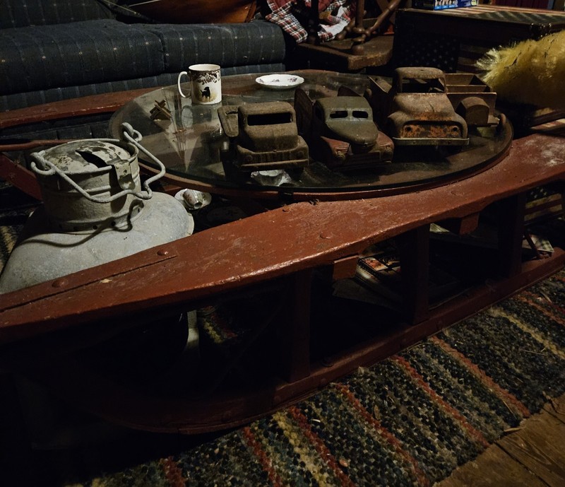 Antique Sleigh Coffee Table