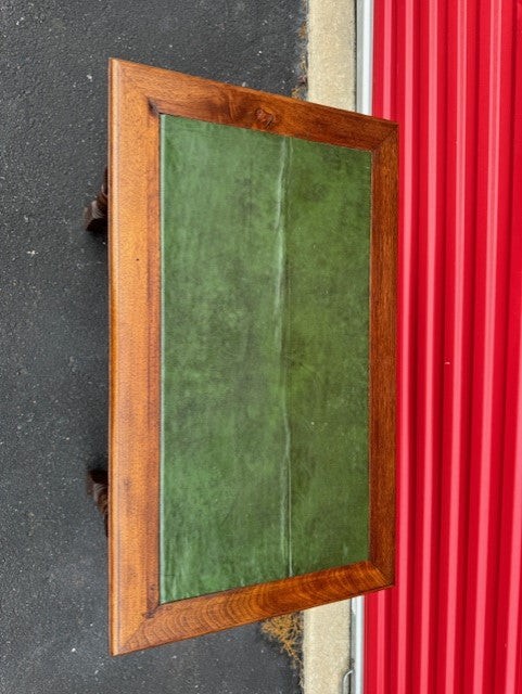 Victorian Walnut Sewing Stand Eastlake Green Leather Top Table JD235-3 gallery