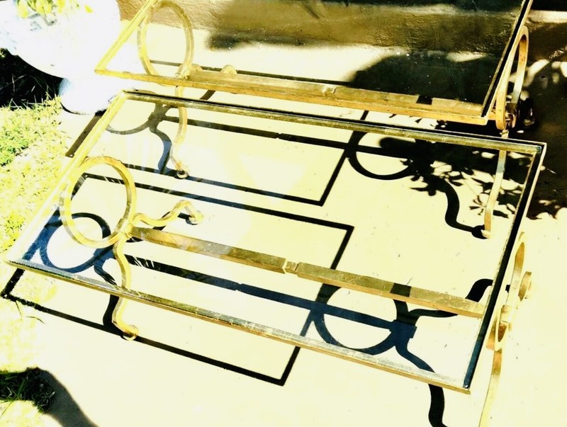 Stunning Wrought Iron 1940’s French Coffee Table after Gilbert Poillerat gallery
