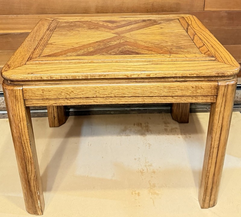 Vintage Drexel Accolade post-modern solid wood end table Size 27x22in H 21 in gallery