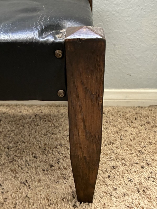 Early Primitive GUSTAV STICKLEY Era Mission Oak Arts & Crafts Foot Stool gallery