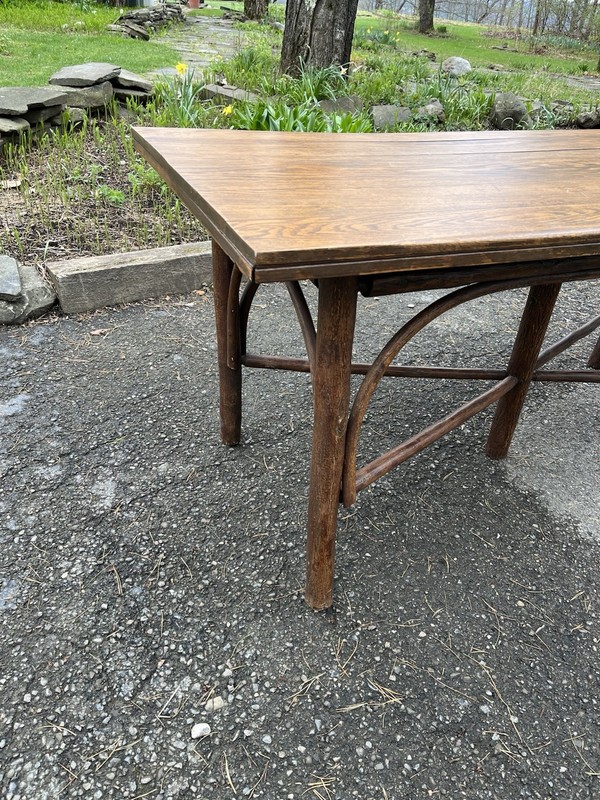 Rare Early Old Hickory Dining Table Or Sofa Table, Rustic, Adirondack, Camp gallery