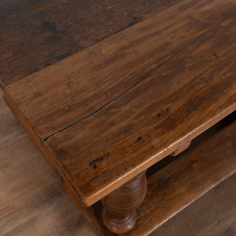 Baroque Danish Oak Side Table Console with Single Drawer gallery
