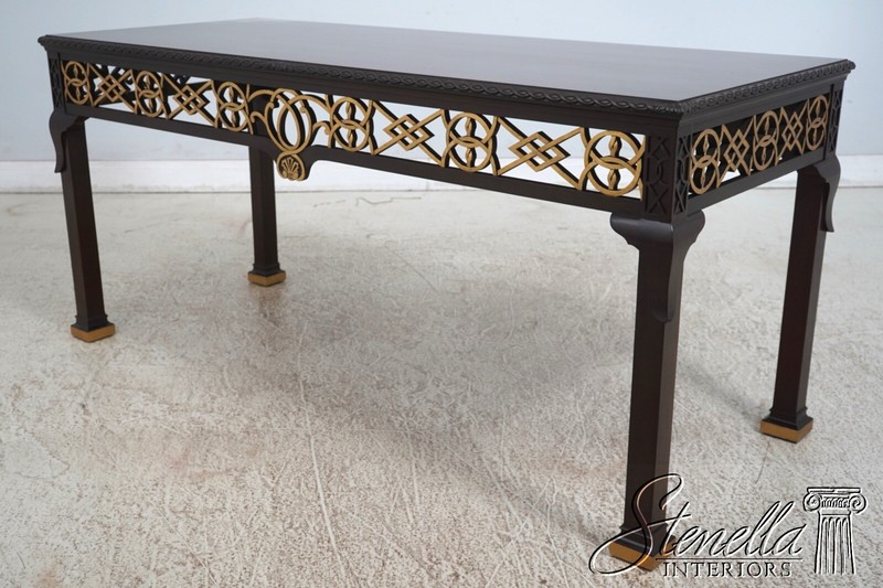 68148: BAKER Chippendale Large Mahogany Library Table gallery