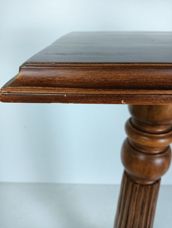 wooden Pillar Pedestal Display Side Occasional Table Bonsai Plant Stand Ornate V gallery