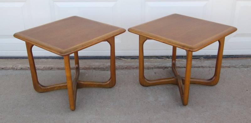 2 Lane Perception Snack Tables 18x18in 15in Tall Model 908-18 Mid Century Modern gallery