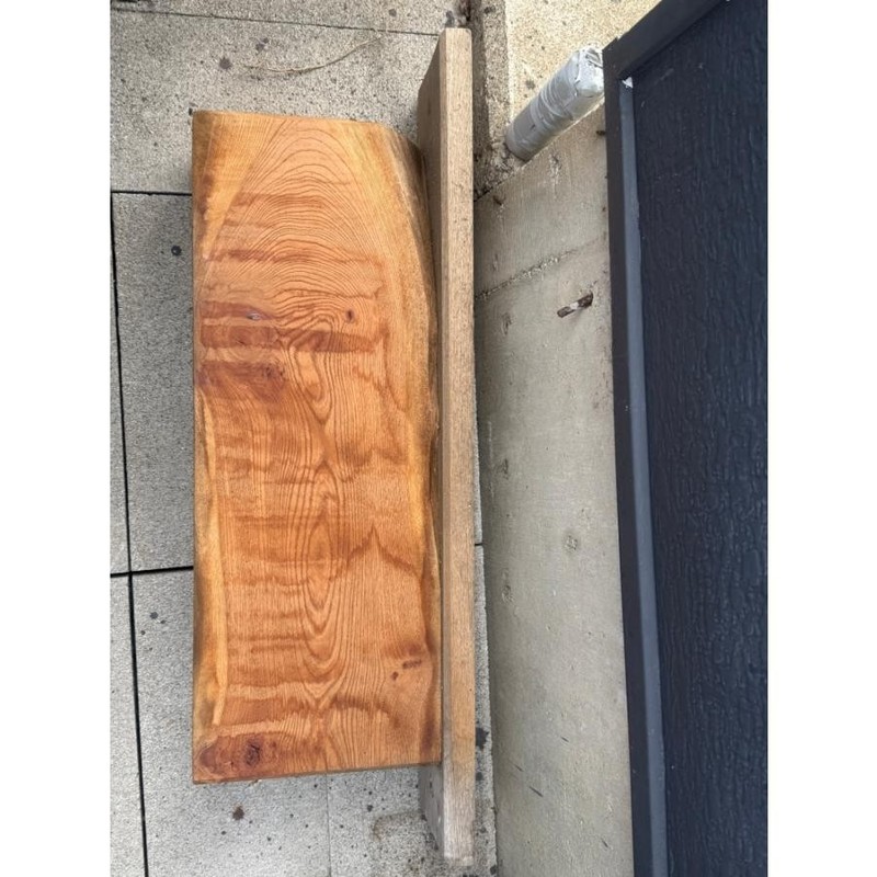 Zelkova Wood Table With Legs Unused Japan 65cm (25.6in) gallery