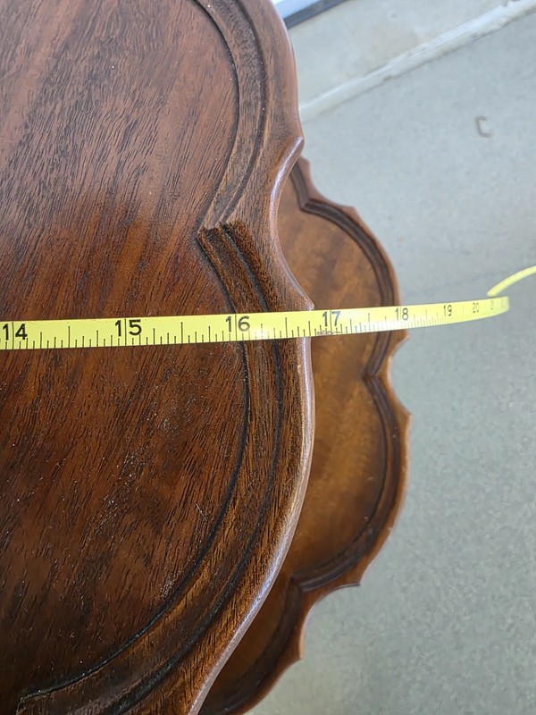 Grand Rapids Mahogany 3-Tier Pie Crust Table Chippendale Dumbwaiter Claw 167 gallery