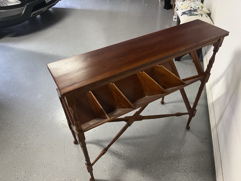 Vintage Chippendale Book Trough Accent Table. Has Rancho Monterrey Mark. gallery
