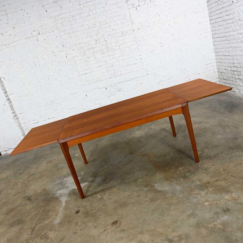 Vejle Stole Scandinavian Modern Teak Extension Dining Table by Henning Kjaernulf gallery