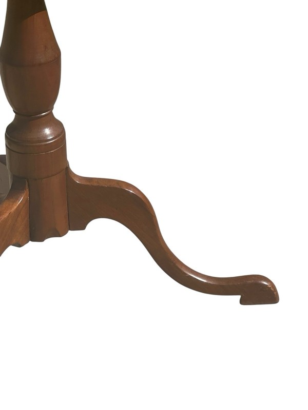 Federal Style Mahogany Tilting Wine Table with Snake Leg Base - Perfect Size gallery