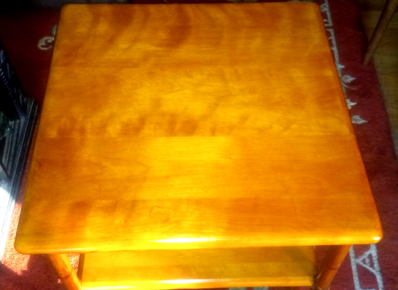 Heywood Wakefield, side table, beautiful birch? 1950s LOCAL PICK UP gallery