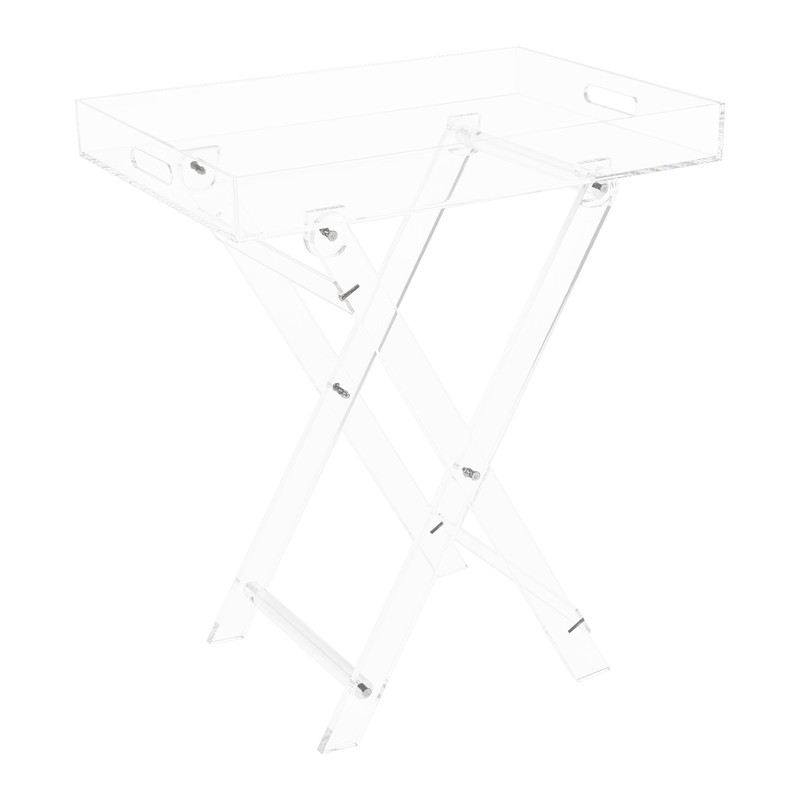 Furniture Acrylic Folding Tray Table, Side End Table, Clear Modern Tray Table gallery