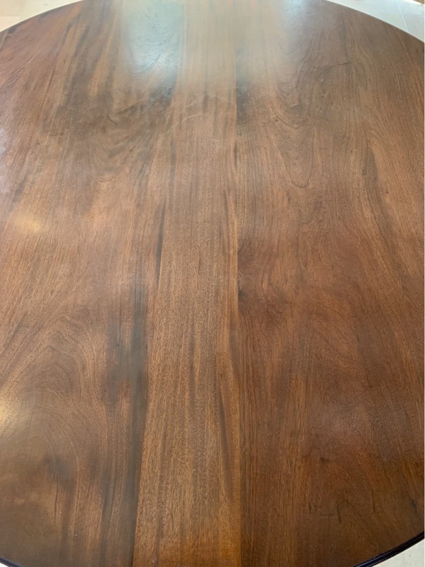 Large 72" Round Vintage Pedestal Dining Table gallery