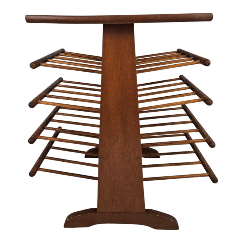 Vintage End Table Magazine Tree Frank Josef Style Danish Scandi Mid-Century gallery