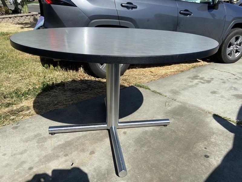 Florence Knoll Style Mid Century Modern Conference Room Table 48”/48”/29” gallery