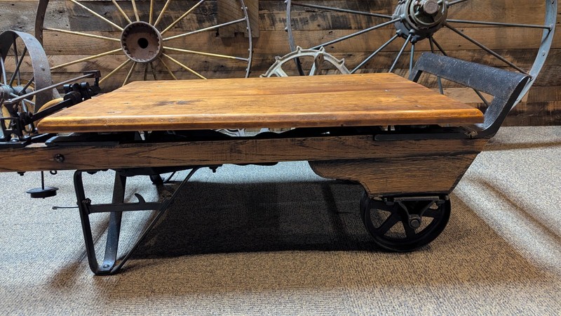 Antique Farm Platform Grain Scale/Industrial Hand Truck/Coffee Table gallery