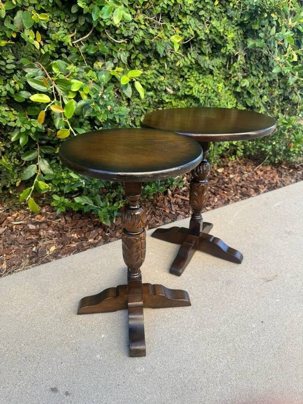A Pair of Jacobean Design Wine Tables/Side Tables/End Tables gallery