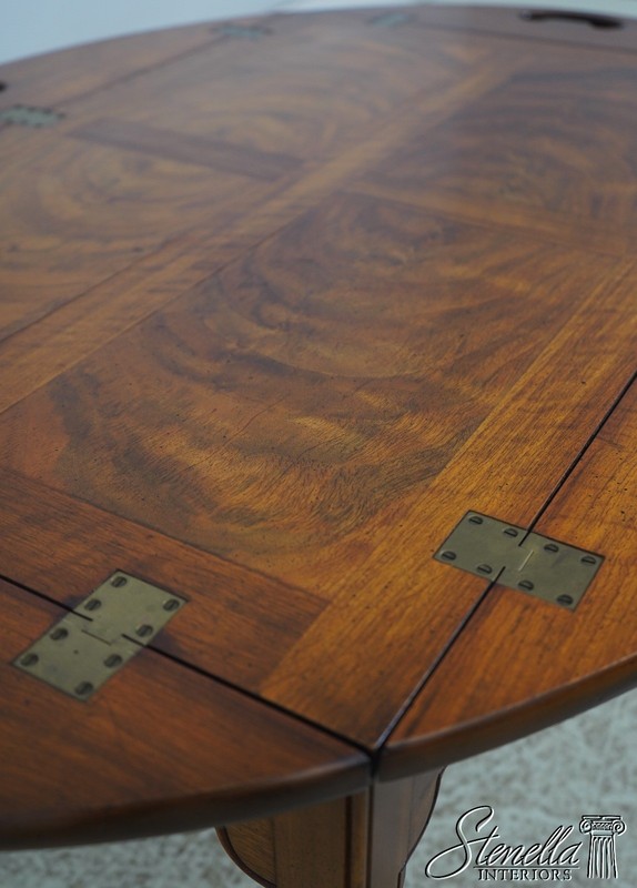 L70543: WRIGHT TABLE CO Chippendale Walnut Butler Coffee Table gallery