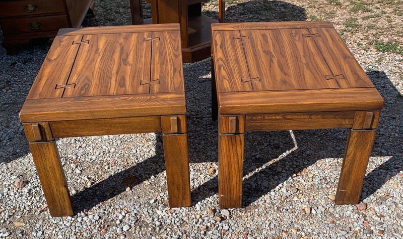 Mid Century Oak Southwest End Table (1 table) (ET234) gallery