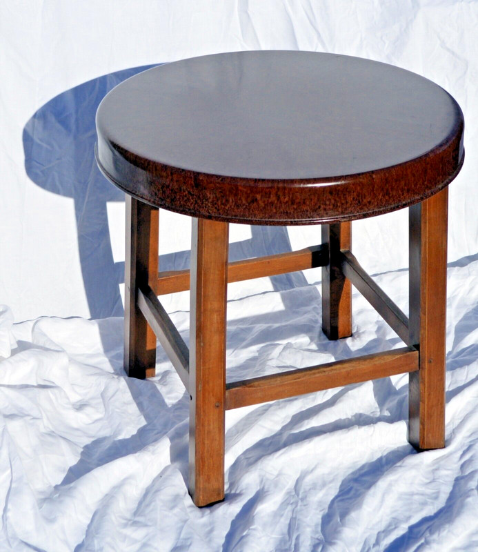 1930's Art Deco Table, Bakelite Top, Oak Legs Goodearl Brothers Ltd High Wycome. gallery