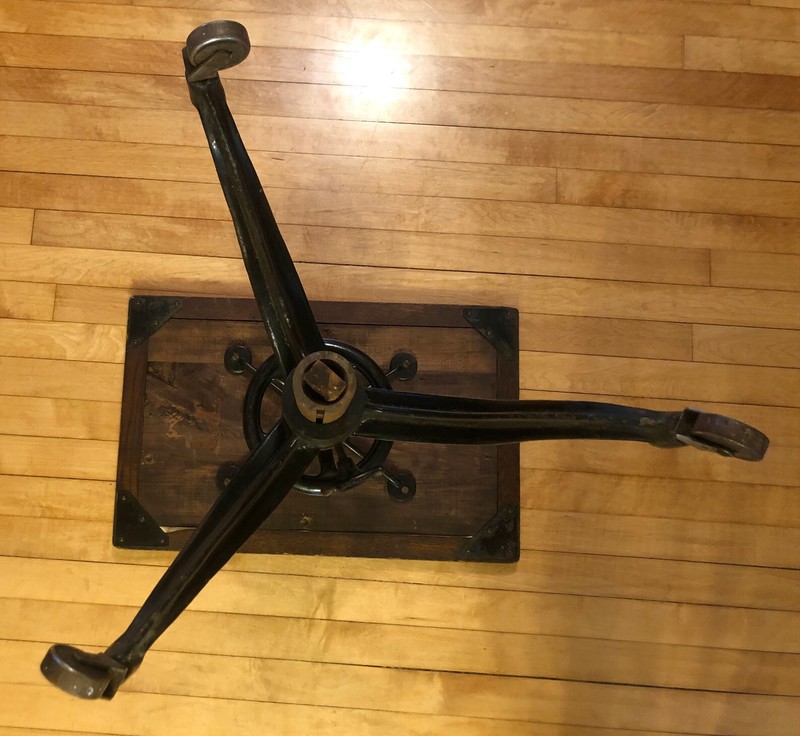 C.1922 Satellite Adjustable Table Co. Industrial Architectural Salvage Cast Iron gallery
