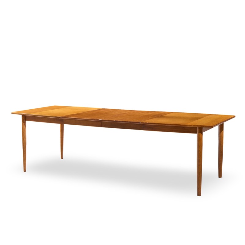 Barney Flagg for Drexel Parallel Walnut Expanding Dining Table with 2 Leaves gallery