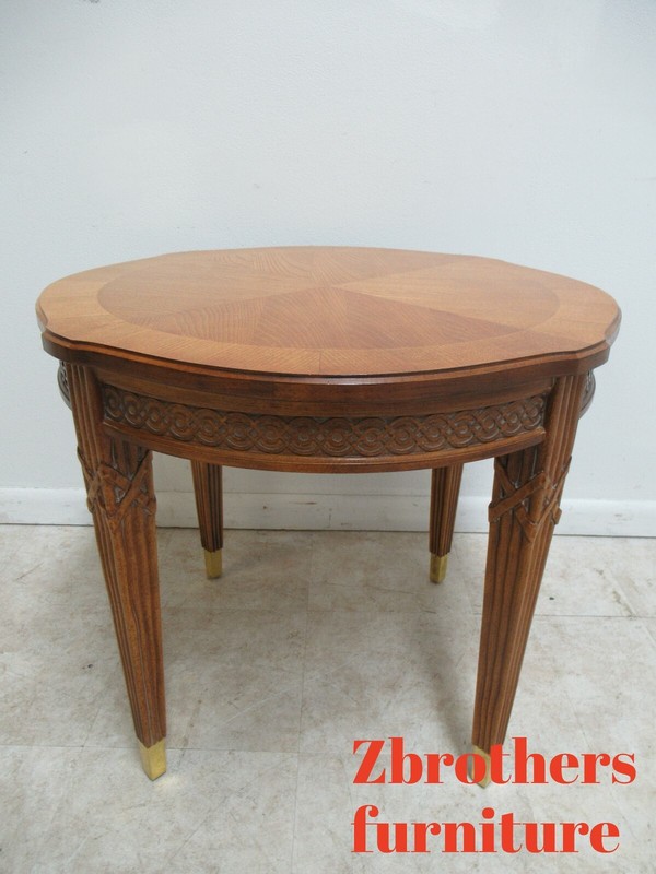Century Furniture Italian Regency Carved Lamp End Table Pedestal B