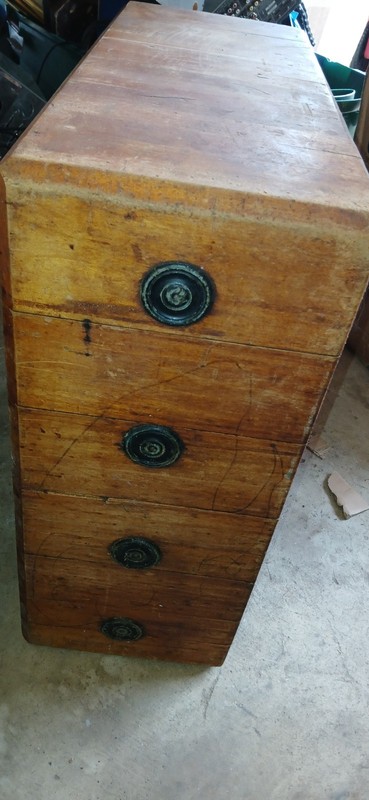 Beautiful Antique Maple Butcher Block, Early 20th Century, made in Kingston, NY. gallery