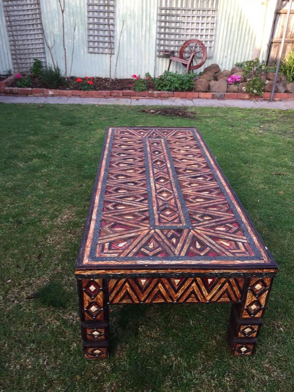 Hand Made Camelbone Morocan Table H48-L166-W70cm Only One In The World As Is gallery