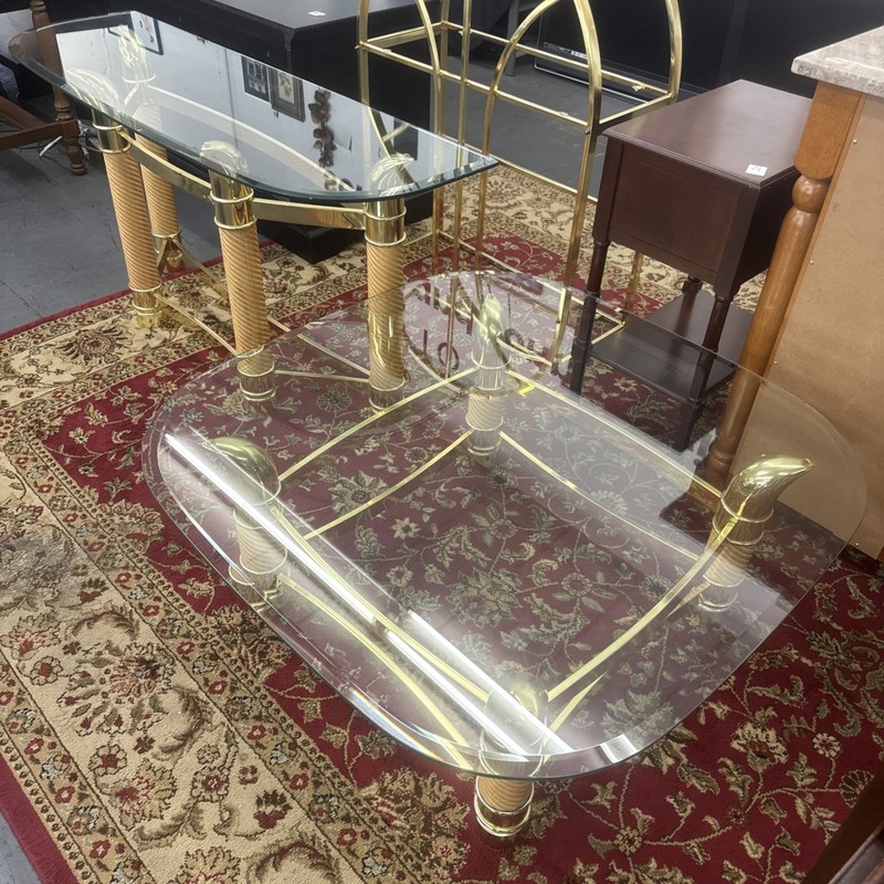 Beveled Glass Sofa And Coffee Tables Pickup Only
