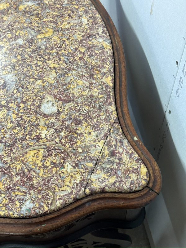 Antique Rosewood Victorian Marble Top music table Canterbury Rack Stand gallery