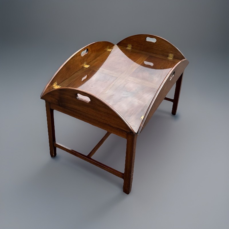 Antique Mahogany Butler’s Tray & Table Stand, Early 20th Century gallery