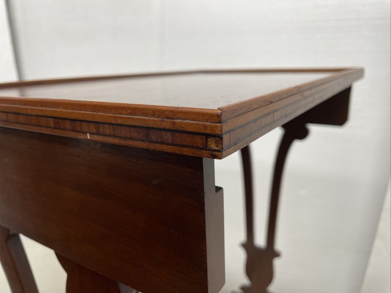 Mahogany REGENCY Style Inlaid Set of 2 NESTING TABLES gallery