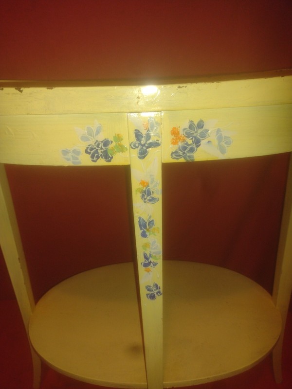 Vintage Mersman Yellow Hand Painted Table. gallery