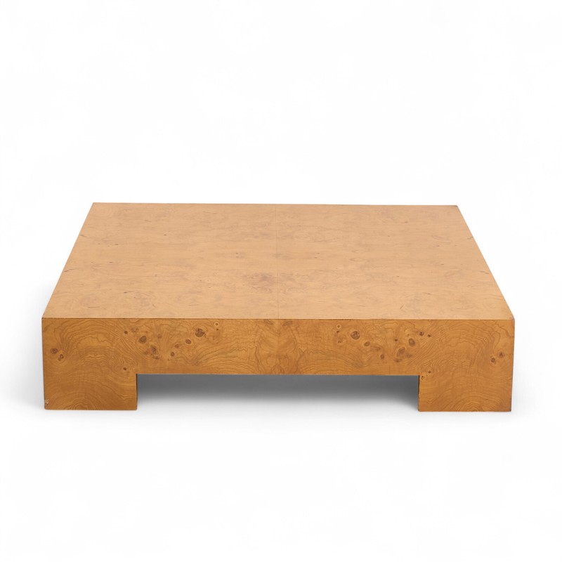 Milo Baughman for Thayer Coggin Mid Century Burlwood Coffee Table gallery