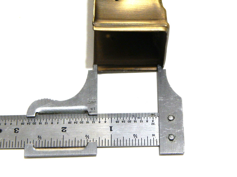Table Leg Claw Foot Cap Duncan Phyfe Style Large Stamped Brass Antique Finish gallery