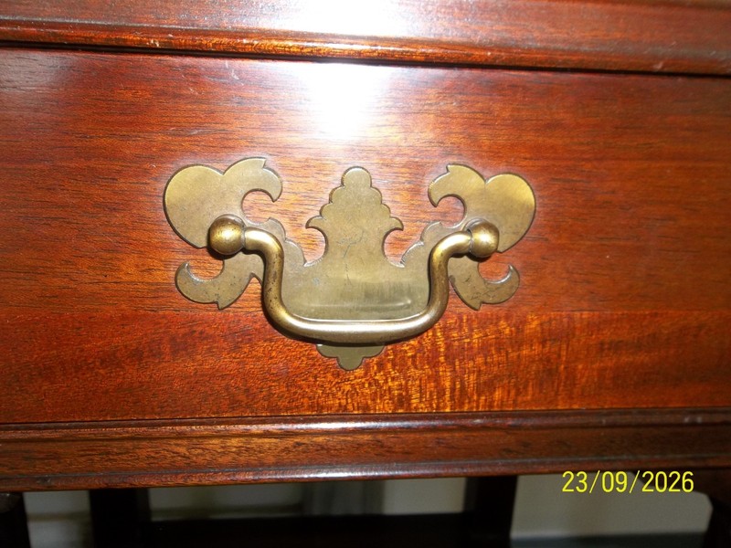 Rare Vintage Mengel Furniture Permanized 2 Tier Nightstand w/ Drawer - 2 AVAIL gallery