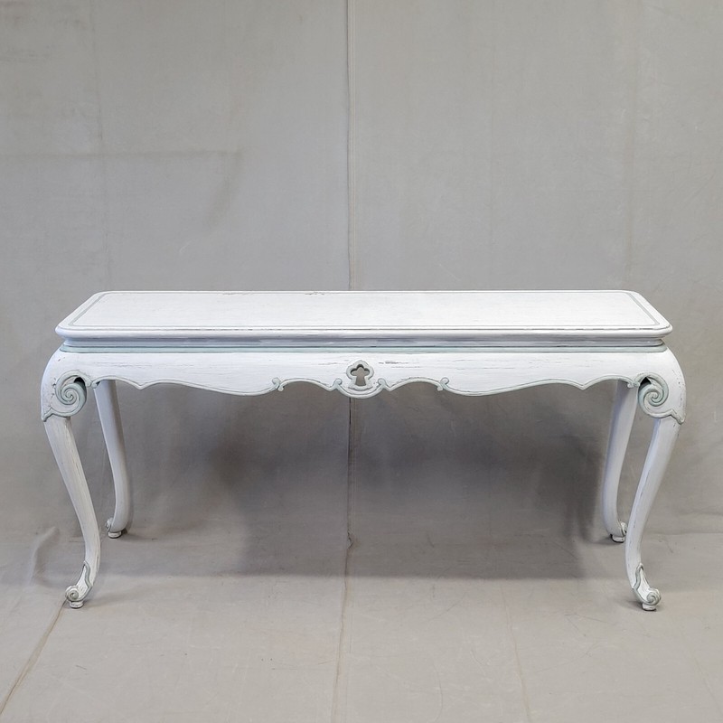 Vintage French Style Painted Cabriole Console Table gallery