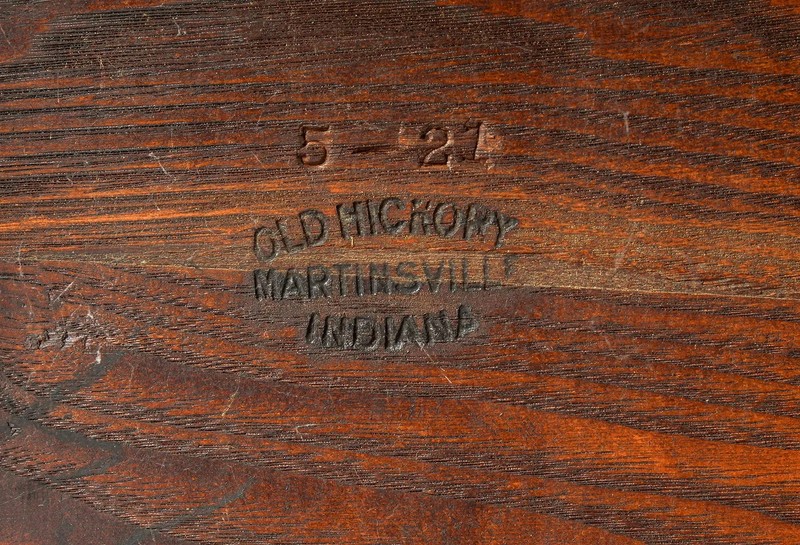 Antique Old Hickory Wooden Trestle Adirondack rustic camp cabin Coffee Table gallery