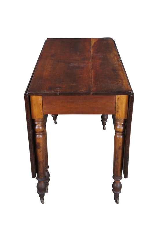 Antique Country Farmhouse Cherry Dropleaf Gateleg Dining Table Console gallery